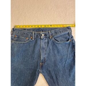 Levis 505‎ Regular Fit Straight Leg Jeans Mens 36x30 Medium Wash Blue Denim